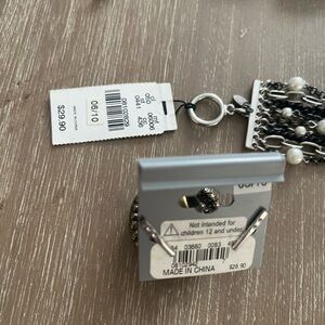 Elegant Silver and Black Chain Bracelet